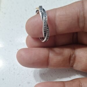 Pandora Silver and Gold Twisted Ring